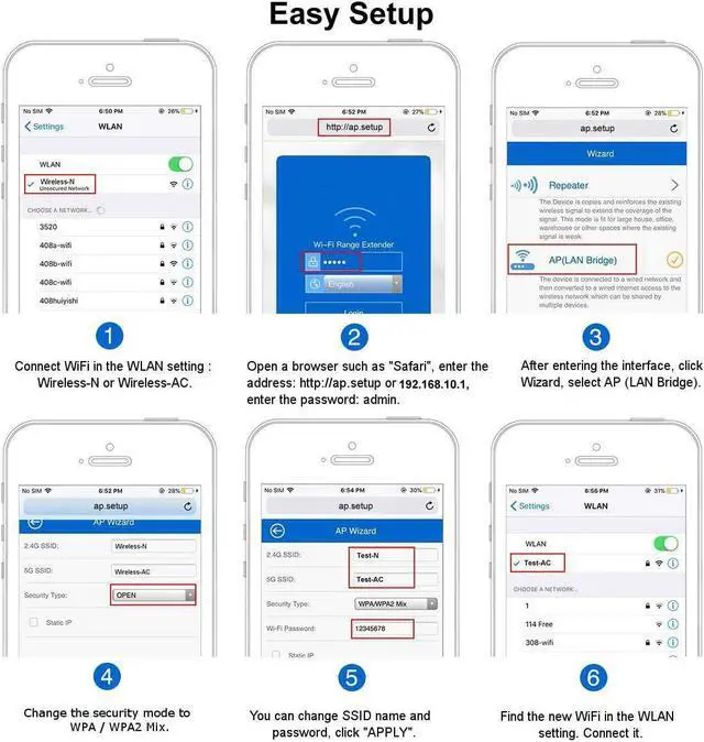 Alt view image 5 of 7 - WAVLINK AC600 Outdoor WiFi Range Extender,Dual Band 2.4G & 5GHz High Power Weatherproof Wireless Signal Amplifier Booster,Support AP/Router/Repeater/WISP Modes/Bridge Mode for Outdoor Wi-Fi Coverage