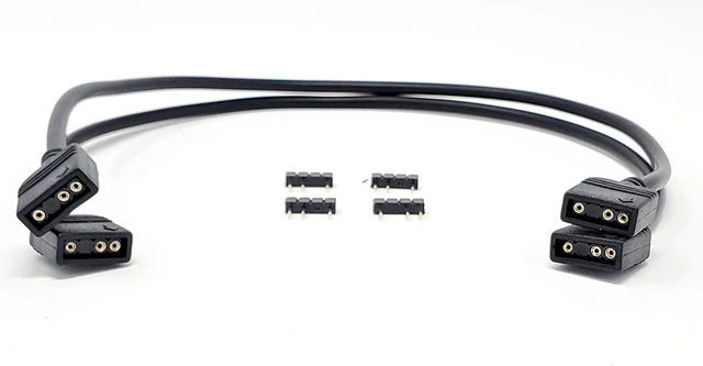 Alt view image 3 of 3 - Micro Connectors Addressable RGB Extension Cable - 30CM/ 2 Pack, Model Number: F04-01ARGB30-2P