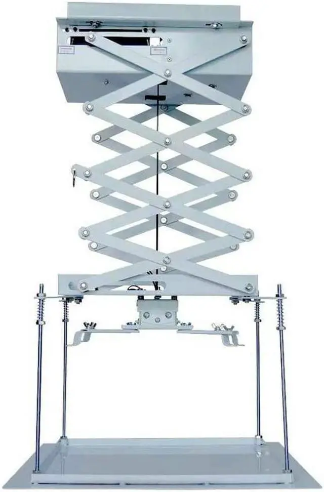 Alt view image 4 of 7 - INTBUYING Electric Hidden Projector Bracket Motorized Lift Ceiling Projector Mount Hanger Lift with Remote Control 39inch Range