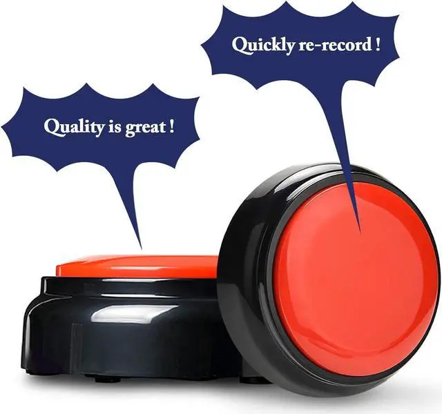 Alt view image 3 of 5 - Voice Recording Button Easy Button Record 30 Seconds Talking Message Funny Office Gift Battery Powered Recordable Sound Buttons
