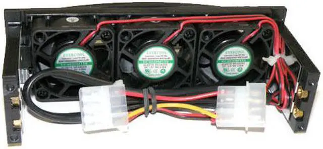 Alt view image 3 of 4 - EverCool EC-HK-3F-BK Hard Disk Drive 5.25 inch Bay 3 Fan Case HDD Cooler Black
