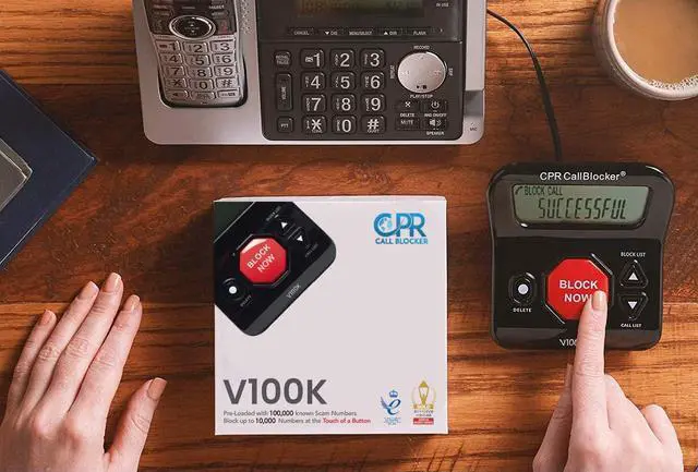 Alt view image 3 of 4 - CPR V100K Call Blocker for Landline Phones  Stop All Unwanted Calls at a Touch of a Button - Join Over 1 Million Satisfied Customers