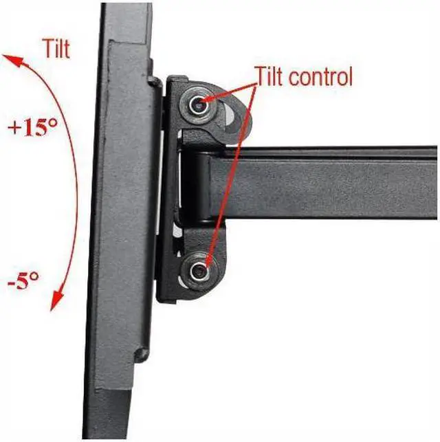 Alt view image 5 of 8 - VideoSecu Tilt Swivel Articulating TV Wall Mount for 32 37 42 49 50 55 60" Samsung LED LCD HDTV UHD Plasma Heavy Duty Full Motion TV Mount with loading 135lbs BK7