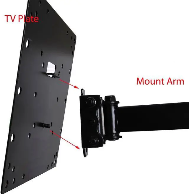 Alt view image 2 of 5 - VideoSecu Tilt Swivel Full Motion Swing Arm TV Wall Mount Bracket for most 22-42 inch LCD LED 3D HDTV Flat Panel Screen Displays - Free 10ft HDMI Cable AB4