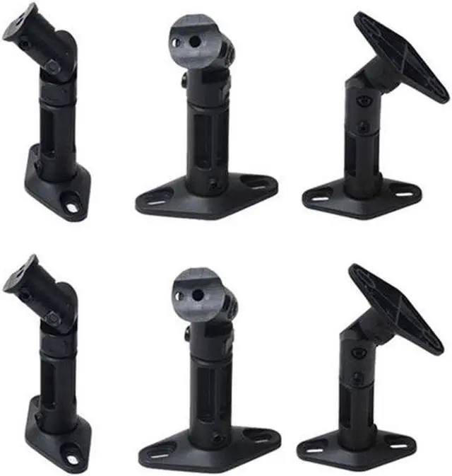 Alt view image 2 of 4 - VideoSecu 6 Black Satellite Home Theater Studio Wall and Ceiling Speaker Mount Brackets 1UP