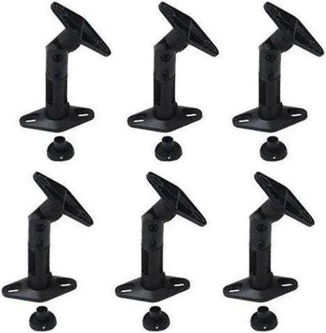 Alt view image 3 of 4 - VideoSecu 6 Black Satellite Home Theater Studio Wall and Ceiling Speaker Mount Brackets 1UP