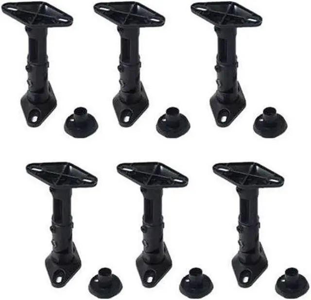 Alt view image 4 of 4 - VideoSecu 6 Black Satellite Home Theater Studio Wall and Ceiling Speaker Mount Brackets 1UP