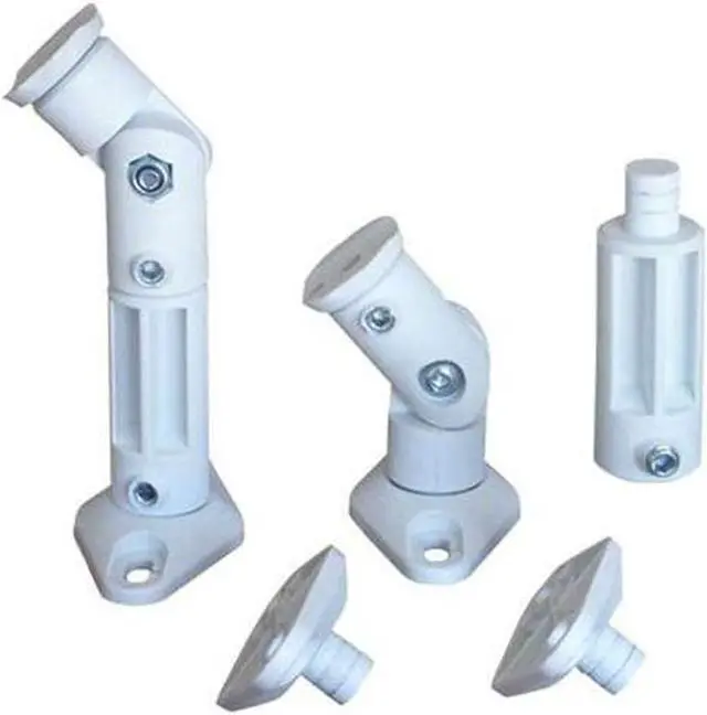 Alt view image 2 of 2 - VideoSecu 6 White Color Universal Satellite Speaker Mount Tilt Swivel Bracket on Ceiling or Wall 1NA