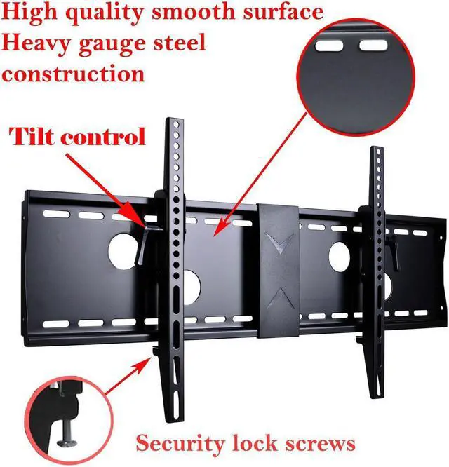 Alt view image 4 of 7 - VideoSecu Tilt TV Wall Mount for Samsung 40 42 43 46 47 48 49 55 58 60 65 70" LCD LED Plasma HDTV - Free 7ft HDMI Cable & Bubble Level 3KR