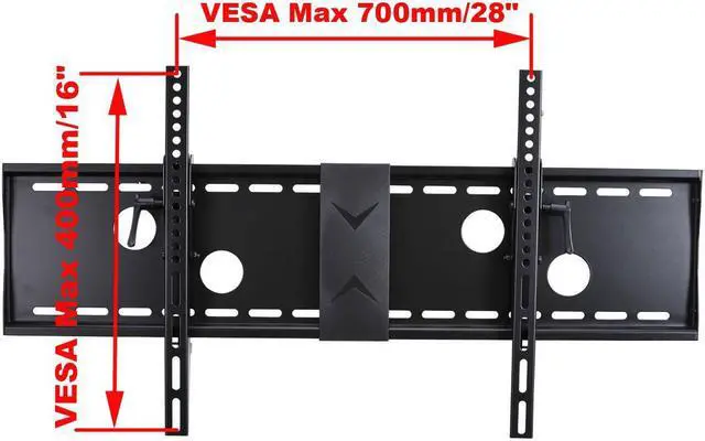 Alt view image 3 of 7 - VideoSecu Tilt TV Wall Mount for Samsung 39-70" LCD LED HDTV Flat Panel Screens with VESA 700x400/ 600x400/ 400x400mm - Free 7ft HDMI Cable & Bubble Level 3KR