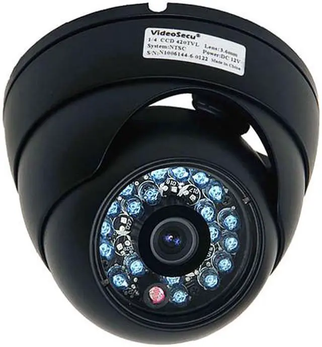 Alt view image 3 of 3 - VideoSecu CCTV Weatherproof Wide Angle View Security Camera IR Night Vision Built-in Sony CCD High Resolution 600TVL with Power Supply for CCTV Surveillance DVR System 1O4