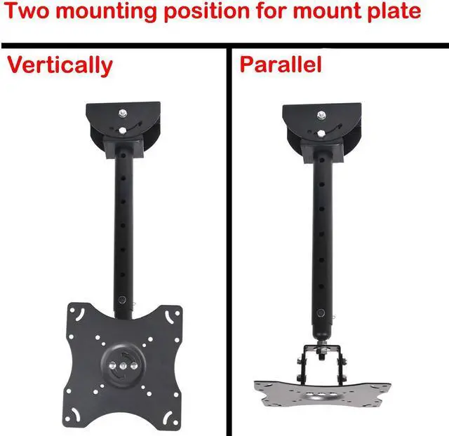 Alt view image 4 of 4 - VideoSecu Heavy Duty Ceiling TV Mount Tilt Swivel Rotate Bracket for most 26-65" LCD LED Plasma HDTV with Max VESA 400x400mm, Loading 66lbs, Height Adjustment & Fits Flat or Vaulted Ceiling mai