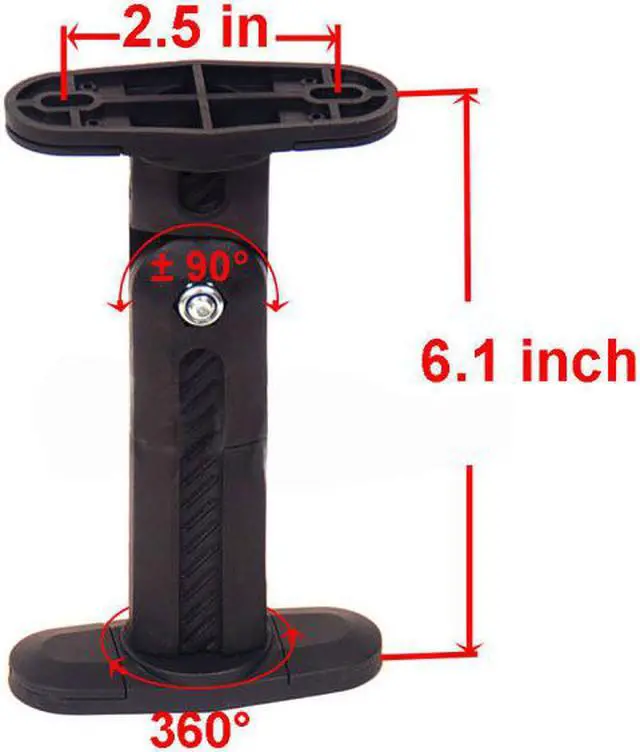 Alt view image 4 of 5 - VideoSecu 6 Black Deluxe Speaker Mounts / Brackets for satellite speakers on Wall and Ceiling 1YS