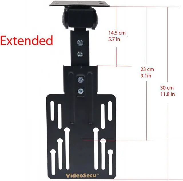 Alt view image 2 of 8 - VideoSecu Tilt Flip Under Cabinet TV Mount Bracket for most 15 16 17 19 22 23 24 27 inch LED LCD Monitor Flat Panel Screen Display MB0