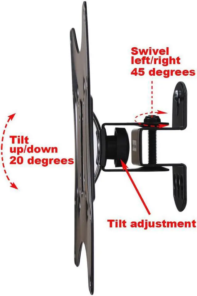 Alt view image 3 of 5 - VideoSecu Heavy Duty Tilt Swivel TV Wall Mount for most 23-40 inch LCD LED HDTV with VESA 100x100/ 200x200, loading 66lbs, Flat Panel Screen Display Bracket ML421B2 1H5