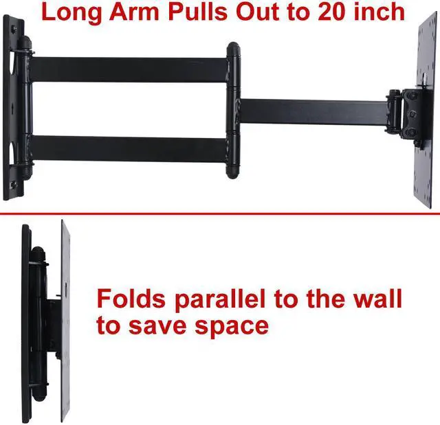 Alt view image 3 of 6 - VideoSecu Tilt Swivel TV Wall Mount for Sansui 22 24 26 28 29 32 39 40 42" SLED3912 SLED4015 SLED4216 SLED4219 LED LCD TV with VESA 200x200/ 100x100mm, load 66lbs, Heavy Duty Low Profile Bracket 3KB