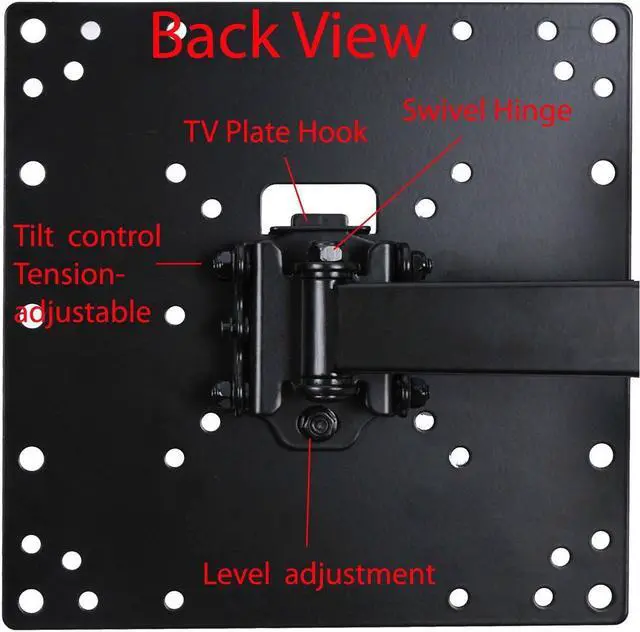Alt view image 4 of 6 - VideoSecu Tilt Swivel TV Wall Mount for Sansui 22 24 26 28 29 32 39 40 42" SLED3912 SLED4015 SLED4216 SLED4219 LED LCD TV with VESA 200x200/ 100x100mm, load 66lbs, Heavy Duty Low Profile Bracket 3KB