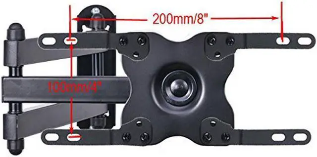 Alt view image 4 of 6 - VideoSecu Tilt Swivel Rotate TV Monitor Wall Mount for VIZIO most 19 22 23 24 26 28 29 32 37 39" LCD LED HDTV, Articulating Arm Full Motion Bracket with VESA 200x200/ 100x100mm WS2
