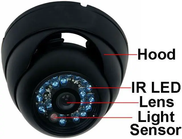 Alt view image 3 of 3 - VideoSecu IR Day Night Security Camera 600 TV Lines 3.6mm Wide Angle Bulit-in 1/3 inch SONY CCD Outdoor Indoor Weatherproof Vandal Proof with Power Supply, Cable and Audio Microphone Surveillance AR6