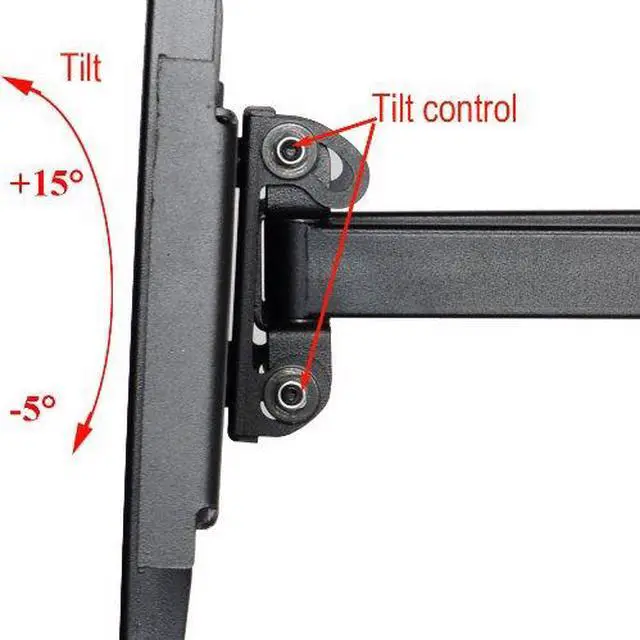 Alt view image 7 of 7 - VideoSecu Tilt Swivel TV Wall Mount for Samsung 32 40 46 47 49 50 55 60" LCD LED Plasma HDTV, Full Motion Articulating TV Mount Bracket with VESA 600x400/ 400x400mm - Level Adjustment BK7