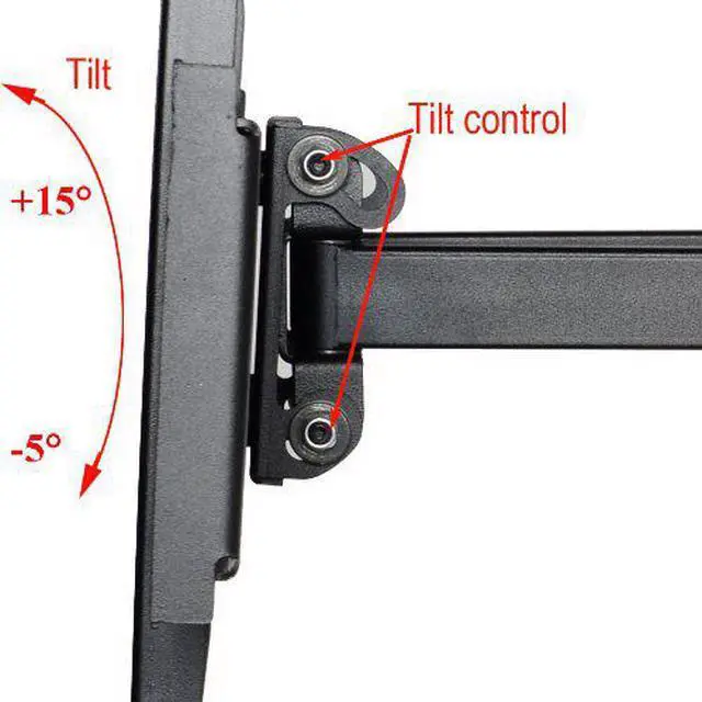 Alt view image 6 of 9 - VideoSecu Dual Arm TV Wall Mount for Samsung 32-60" LED LCD HDTV UHD Plasma Flat Panel Screens, Tilt Swivel TV Mount with VESA 600x400mm Articulating Full Motion Bracket BK7
