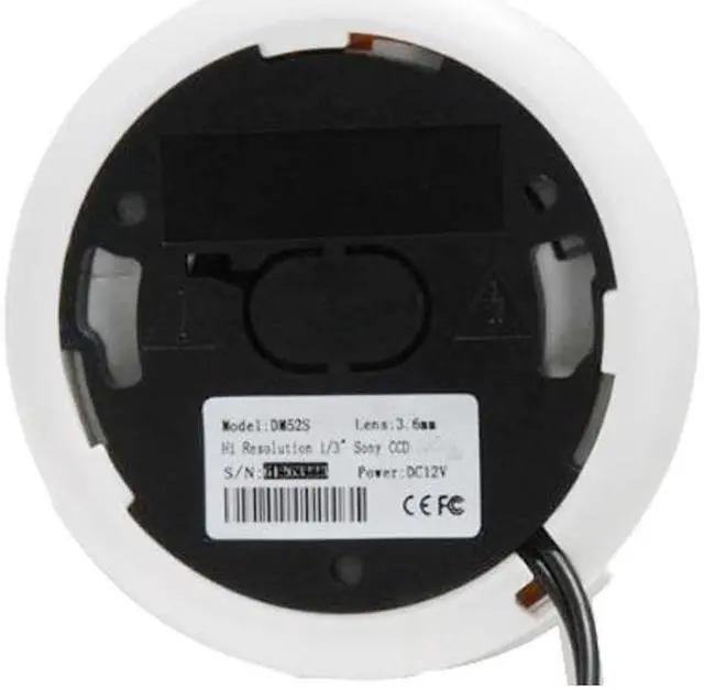 Alt view image 2 of 3 - VideoSecu Dome Security Camera Built-in 1/3" Sony Effio CCD 600 TVL High Resolution 3.6mm Wide Angle Lens with Power Supply and Cable for CCTV DVR Home Surveillance System AN2