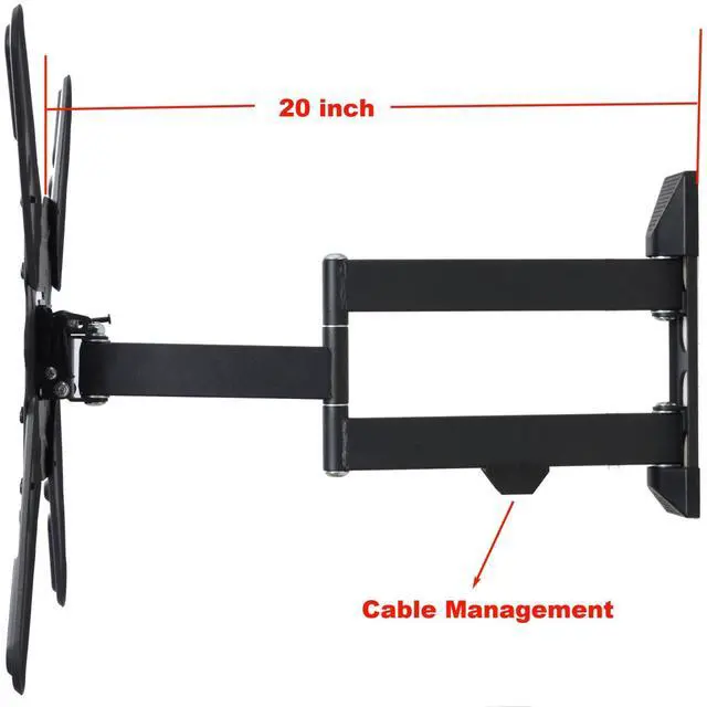 Alt view image 4 of 8 - VideoSecu Full Motion Tilt Swivel Articulating TV Wall Mount for most 32 39 40 42 43 46 47 49 50 inch LCD LED HDTV Flat Panel Screens with Free HDMI cable & bubble level BJZ