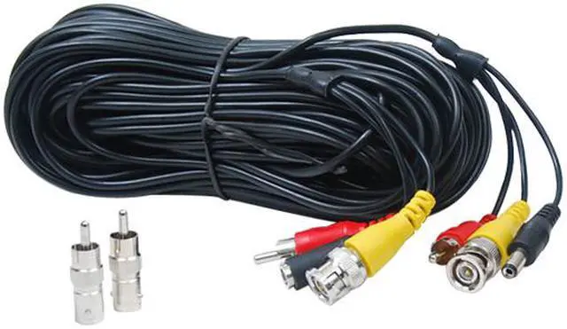 Alt view image 2 of 3 - VideoSecu 2x 50ft Audio Video Wire Cord Power Extension Cable with Free BNC/RCA Adapters for CCTV Surveillance Security Camera with Free BNC RCA Connectors b2p