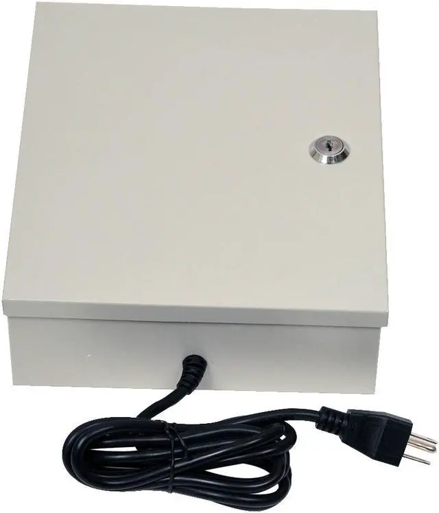 Alt view image 2 of 2 - VideoSecu 9 CH 12V DC High Quality Regulated Distributed CCTV Security Camera Power Supply Box with Key Lock and Pigtail bpw