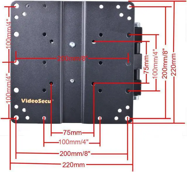 Alt view image 2 of 5 - VideoSecu Heavy Duty Tilt Swivel Articulating Arm TV Monitor Wall Mount for Samsung most 19 24 27 32 37 39 40 inch LCD LED HDTV Flat Panel Screens with VESA 200x200/ 100x100mm B65