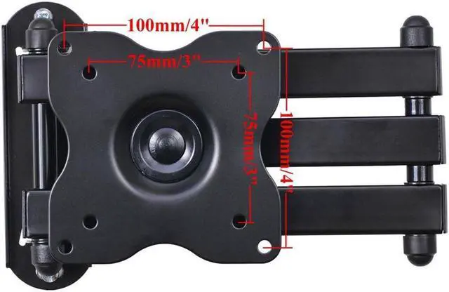 Alt view image 5 of 7 - VideoSecu Full Motion Swivel Tilt Articulating TV Monitor Wall Mount for Samsung 15 19 22 24 28 29 inch LCD LED with VESA 100/75 BHP