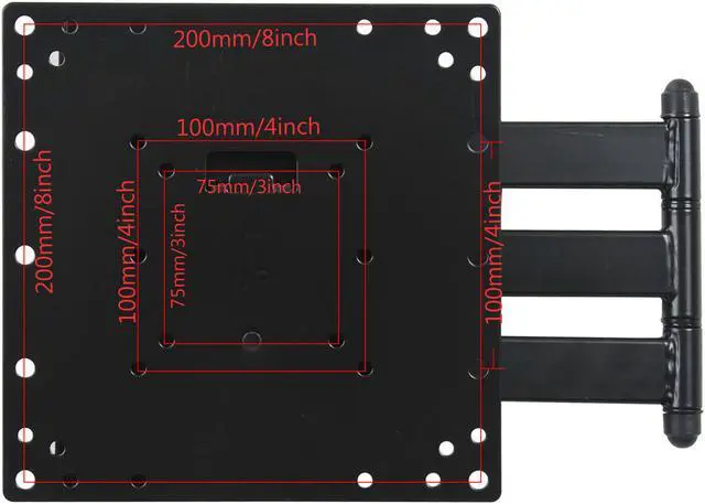 Alt view image 4 of 4 - VideoSecu Articulating Full Motion Swivel Tilt TV Wall Mount for most Samsung 22-42" LED LCD HDTV with VESA 200x200/ 100x100mm 3KB