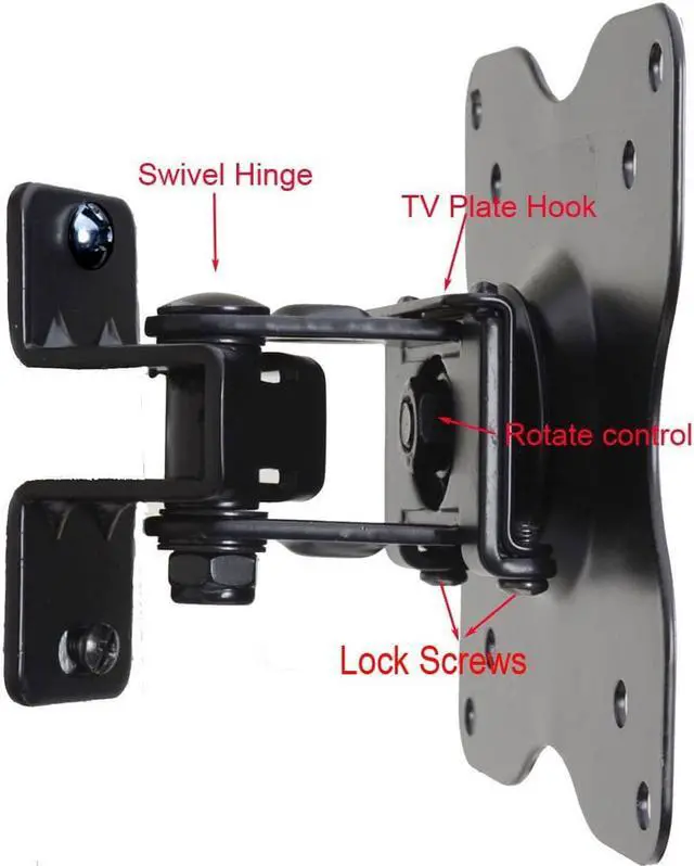 Alt view image 4 of 5 - VideoSecu Swivel Tilt TV Wall Mount Bracket for 15 17 19 22 23 24 26 27 28 29" Samsung VIZIO Sony and DELL Monitor LCD LED Flat Panel Screen, VESA 100x100/ 75x75mm, Load 44lbs W27
