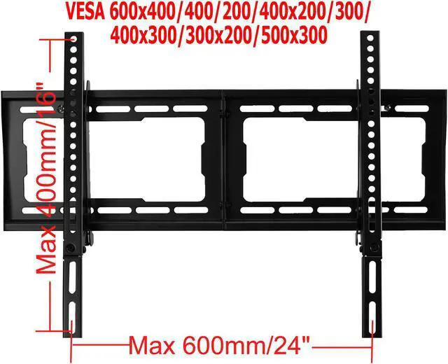 Alt view image 5 of 5 - VideoSecu One Touch Tilt TV Wall Mount Bracket for most Samsung 32 - 75" LED LCD HDTV Flat Panel Screens with VESA 600x400/ 400x400/ 300x300mm - Cable Management/ Free 10ft HDMI Cable BG3