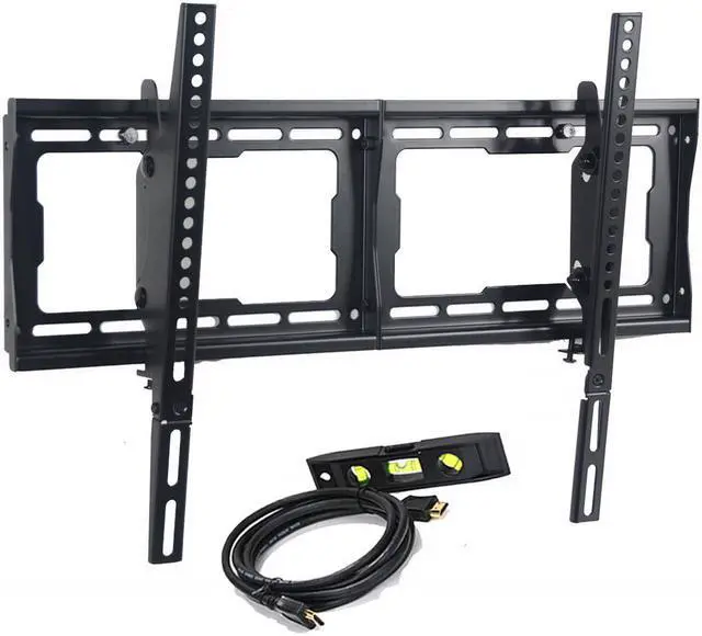 Main image of VideoSecu LCD LED UHD HDTV Tilt TV Wall Mount for most 32 37 39 40 42 47 49 50 55 60 65 inch TV Displays with Free 10ft HDMI Cable & Bubble Level BG3