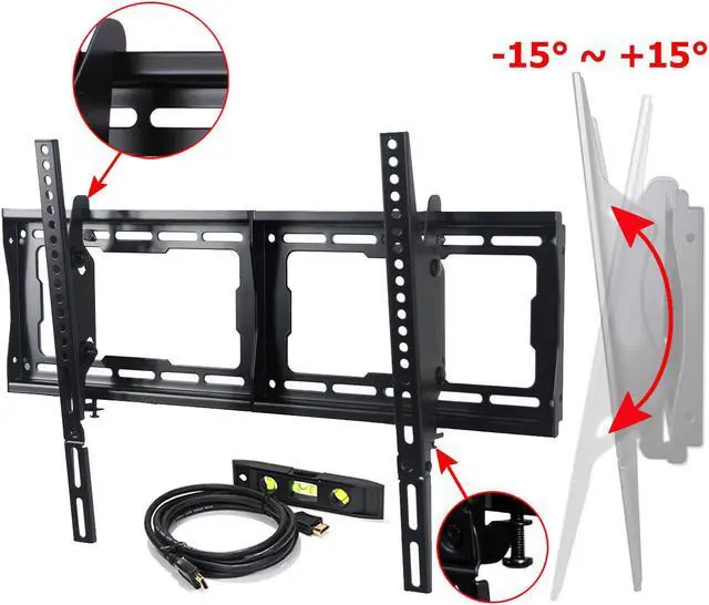 Main image of VideoSecu Heavy Duty Tilt TV Wall Mount for most 32 37 39 42 49 55 60 65 70" LCD LED HDTV VIZIO D65U-D2 Sony XBR-65X810C, VESA 600x400/ 400x400, Cable Management BBM
