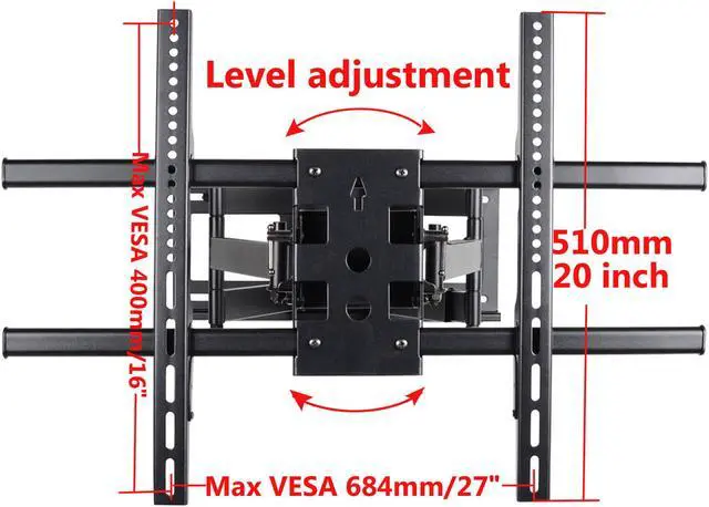 Alt view image 4 of 11 - VideoSecu Swivel Tilt TV Wall Mount for SONY 55 60 65 75" XBR-65X900C XBR-65X850C XBR-65X930C XBR-65X950B XBR-75X850C XBR-75X940C XBR-75X910C LED LCD HDTV A37