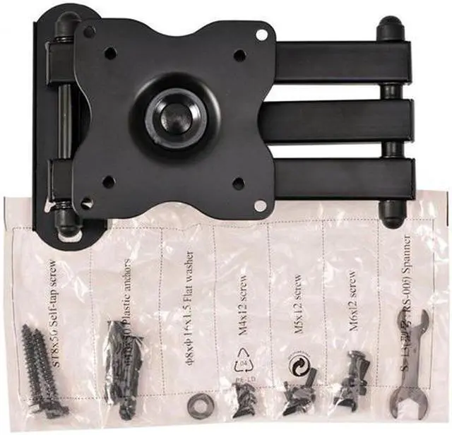 Alt view image 5 of 7 - VideoSecu Articulating Swing Arm LCD LED HDTV Monitor TV Wall Mount for most 15-29 inch Flat Panel Screen Displays, Tilt Swivel TV Bracket Long Extension 15" ML12B C1B