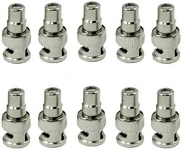 Main image of VideoSecu 10 BNC Male to RCA Female Connector for Security Camera CCTV Cable Wire Cord 1l2
