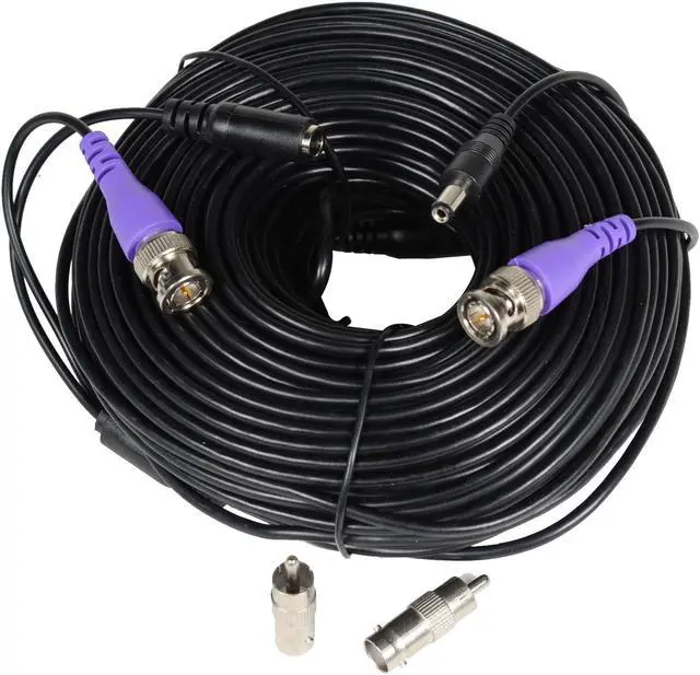 Alt view image 4 of 4 - VideoSecu 4 Pack 150 Feet Video Power Extension Cable Pre-made All-in-One Wire Cord for CCTV DVR Surveillance System HD Security Camera AHD, CVI, TVI HD Analog Camera with Free BNC RCA Connectors B8O