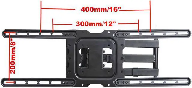 Alt view image 3 of 6 - VideoSecu Tilt Swivel TV Wall Mount Articulating Full Motion Bracket for most 26-50" LED LCD Plasma 3D HDTV UHD Flat Panel with Max VESA 600x400mm, Loading 66lbs, Cable Management bd5
