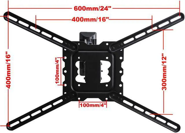 Alt view image 4 of 6 - VideoSecu Tilt Swivel TV Wall Mount Articulating Full Motion Bracket for most 26-50" LED LCD Plasma 3D HDTV UHD Flat Panel with Max VESA 600x400mm, Loading 66lbs, Cable Management bd5