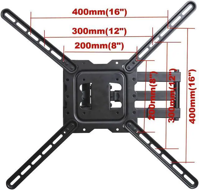 Alt view image 2 of 6 - VideoSecu Tilt Swivel TV Wall Mount Articulating Full Motion Bracket for most 26-50" LED LCD Plasma 3D HDTV UHD Flat Panel with Max VESA 600x400mm, Loading 66lbs, Cable Management bd5