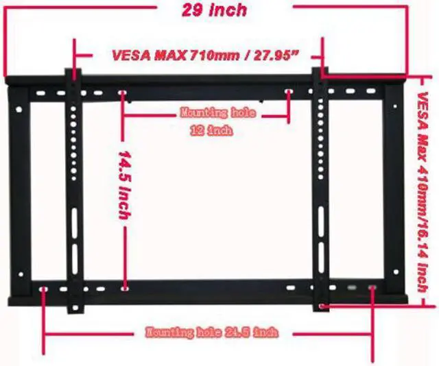 Alt view image 2 of 4 - VideoSecu TV Wall Mount Plasma TV LCD LED Flat Panel Display Screen Black Bracket fits most 32"- 65", some LED up to 70" Display Fit VESA 100x100mm up to 700x400mm 1S4