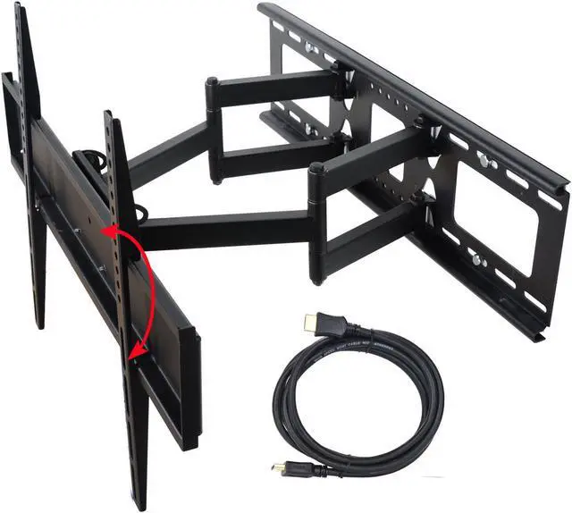 Main image of VideoSecu Full Motion Tilt Swivel Articulating TV Wall Mount for most Samsung 40-60" LCD LED HDTV with VESA 600x400/ 400x400mm - Level Adjustment/ Cable Management BK7