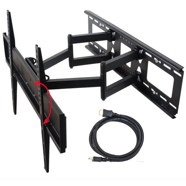Alt view image 7 of 17 - VideoSecu Tilt Swivel Articulating TV Wall Mount for 32 37 42 49 50 55 60" Samsung LED LCD HDTV UHD Plasma Heavy Duty Full Motion TV Mount with loading 135lbs BK7