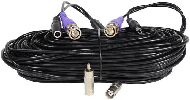Alt view image 2 of 4 - VideoSecu 4 Pack 50 Feet Video Power Extension Cable Pre-made All-in-One Wire Cord for CCTV DVR Surveillance System HD Security Camera AHD, CVI, TVI HD Analog Camera with Free BNC RCA Connectors Bui