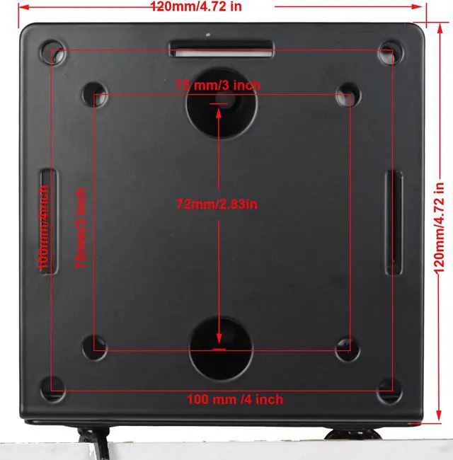 Alt view image 3 of 20 - VideoSecu Small Device Mount for some Blu-ray Disc/DVD Player, DVR, Digital Media Player, TV Cable Box, AV Components, Gaming Console, Modems Holder Shelf 1WM