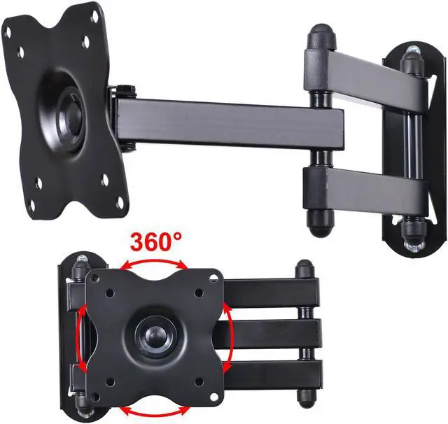 Alt view image 7 of 7 - VideoSecu Full Motion Swivel Tilt Articulating TV Monitor Wall Mount for Samsung 15 19 22 24 28 29 inch LCD LED with VESA 100/75 BHP