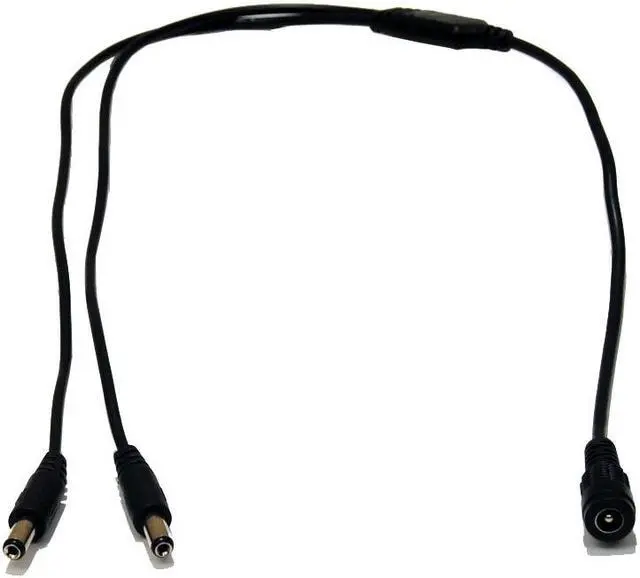 Main image of VideoSecu 3 Pack of  Female to 2 Male 2.1mm CCTV Power Plug Splitter Cable for Home Surveillance Security Camera B0H